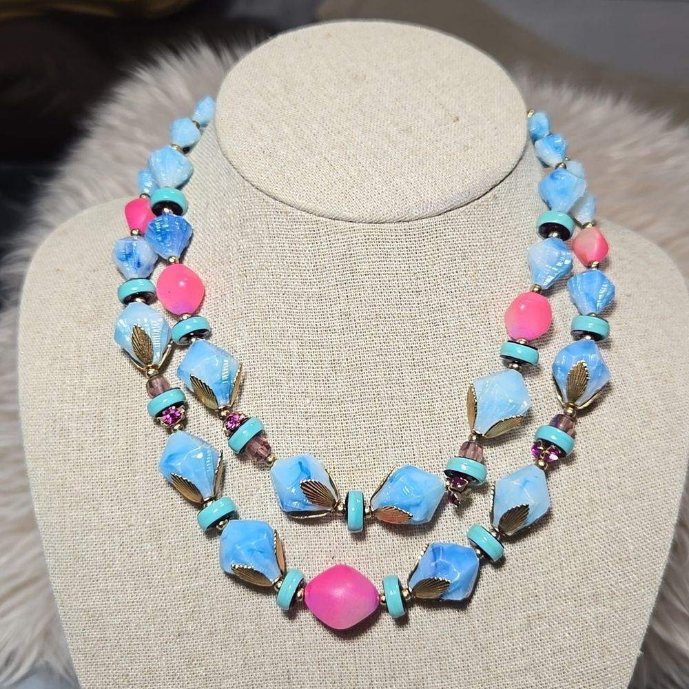 Deauville Double-Strand Beaded Choker rare find Vintage!!!